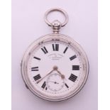 A silver gentleman's pocket watch hallmarked Birmingham 1905,