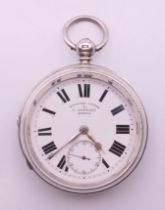 A silver gentleman's pocket watch hallmarked Birmingham 1905,