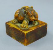 A Chinese seal. 6 cm high.