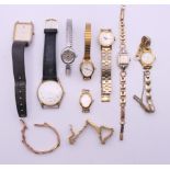 A quantity of various ladies wristwatches. Various sizes.