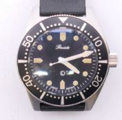 A Timefactors Precista PRS-82 diver's watch, ETA movement, boxed with original card. 4.5 cm wide.
