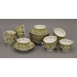 A quantity of 19th century gilt decorated porcelain tea and coffee wares.