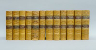 Sir Walter Scott, Works in 12 volumes, half calf, published 1888, Centenary edition,