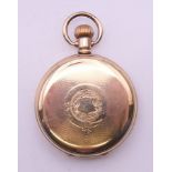 A Waltham gentleman's gold plated full hunter pocket watch. 5 cm diameter.