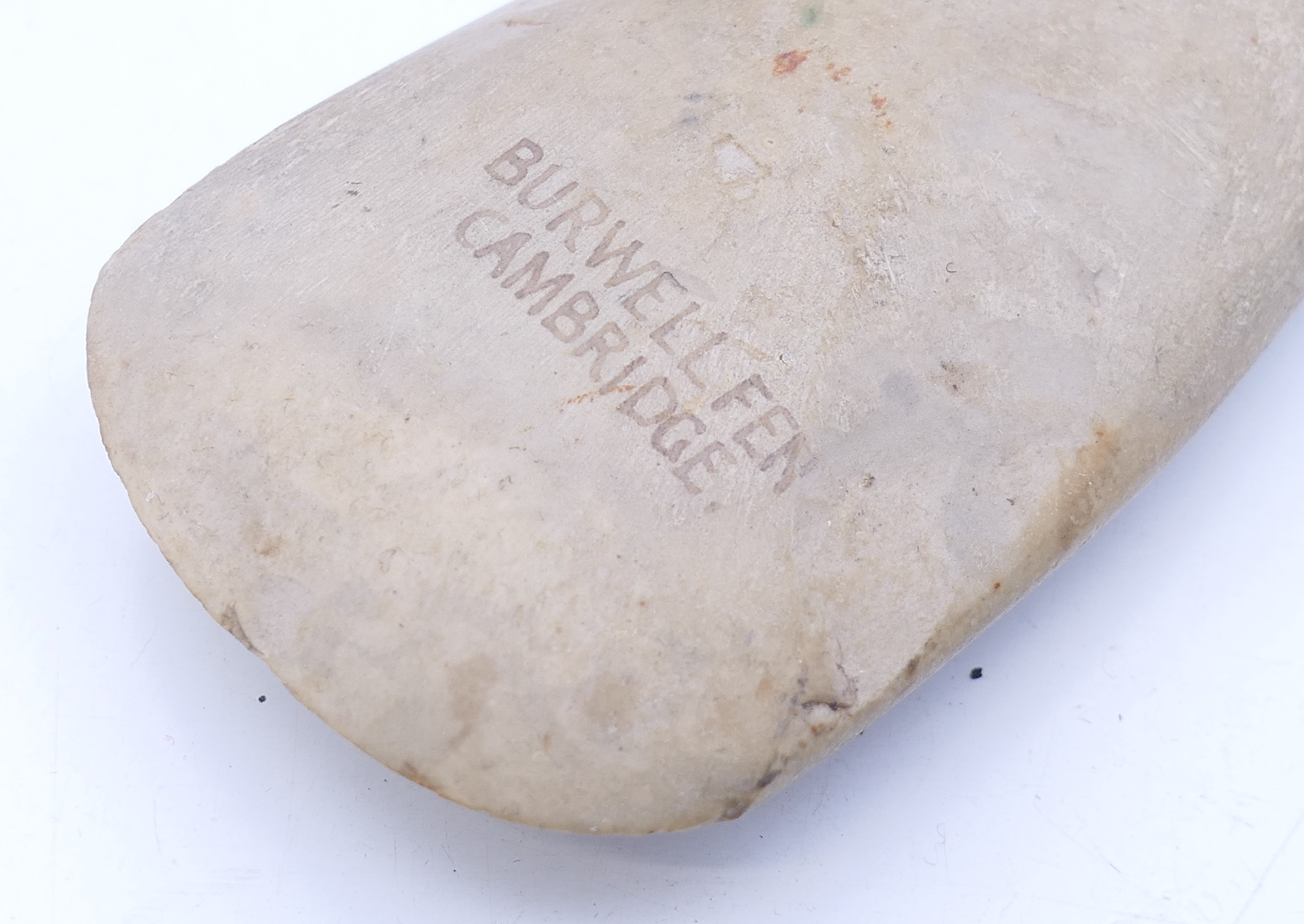 A polished stone axe head marked as having been found in Burwell Fen, - Image 3 of 8