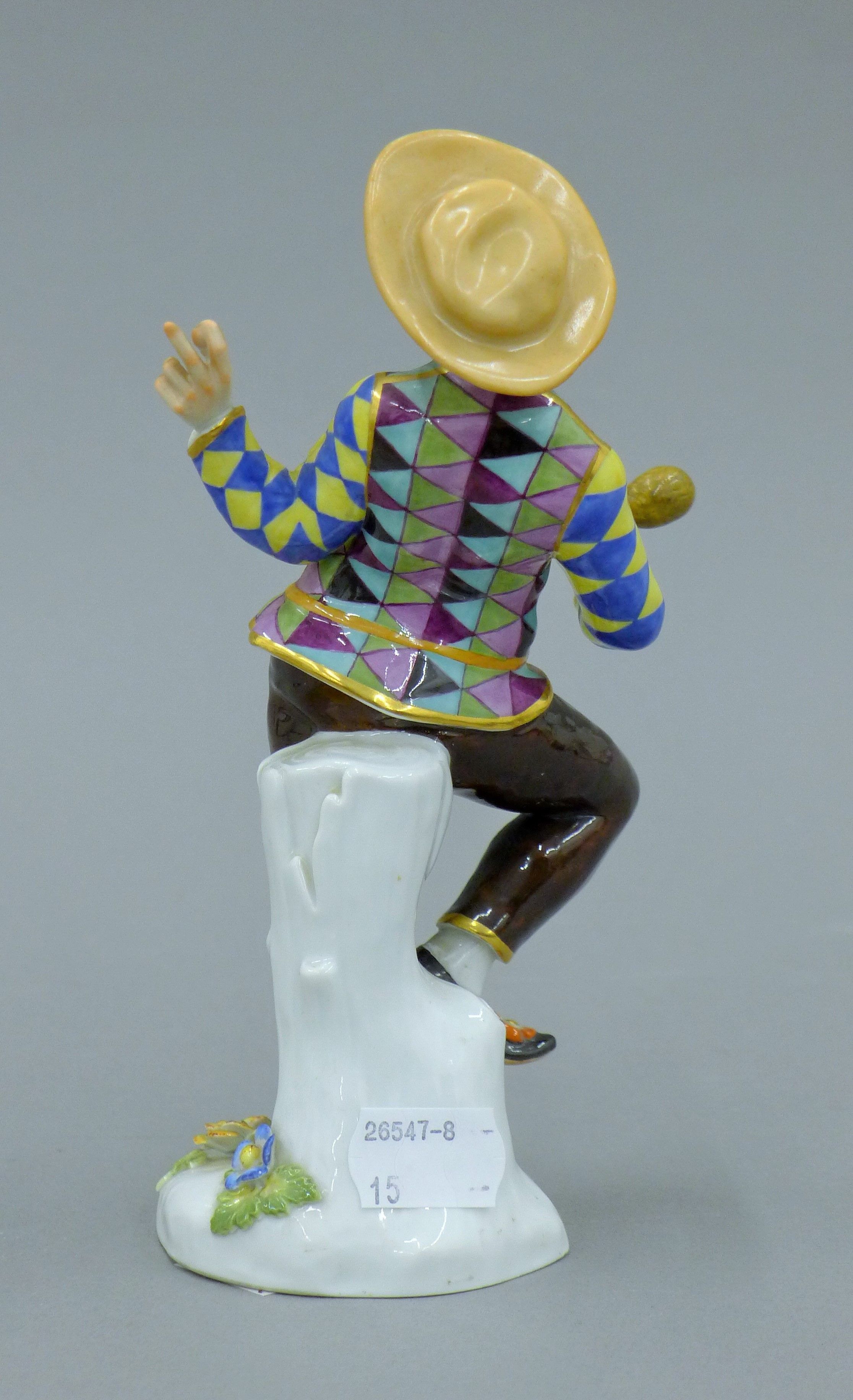 A Meissen porcelain figure. 19 cm high. - Image 3 of 4