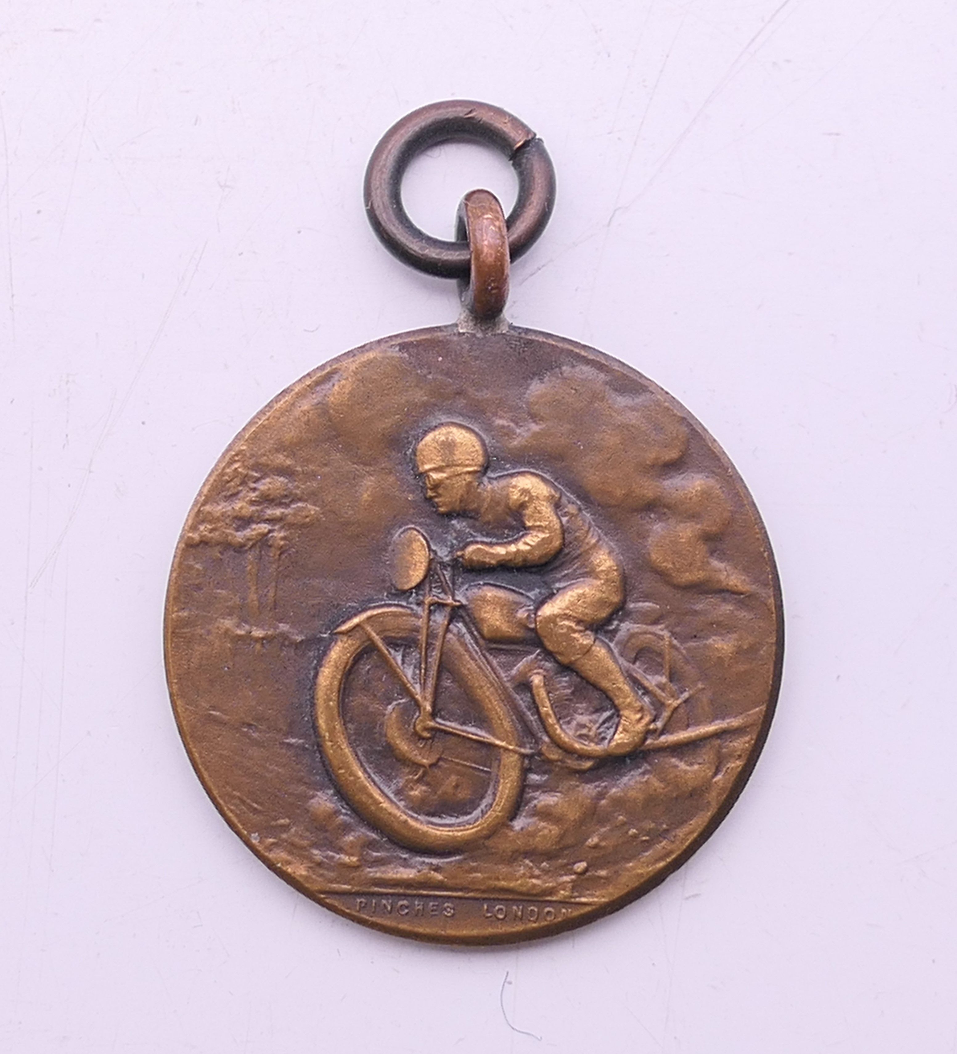 Four motorcycle fob medallions, one 1920's and three 1950's. The largest 4.5 cm high. - Image 4 of 9