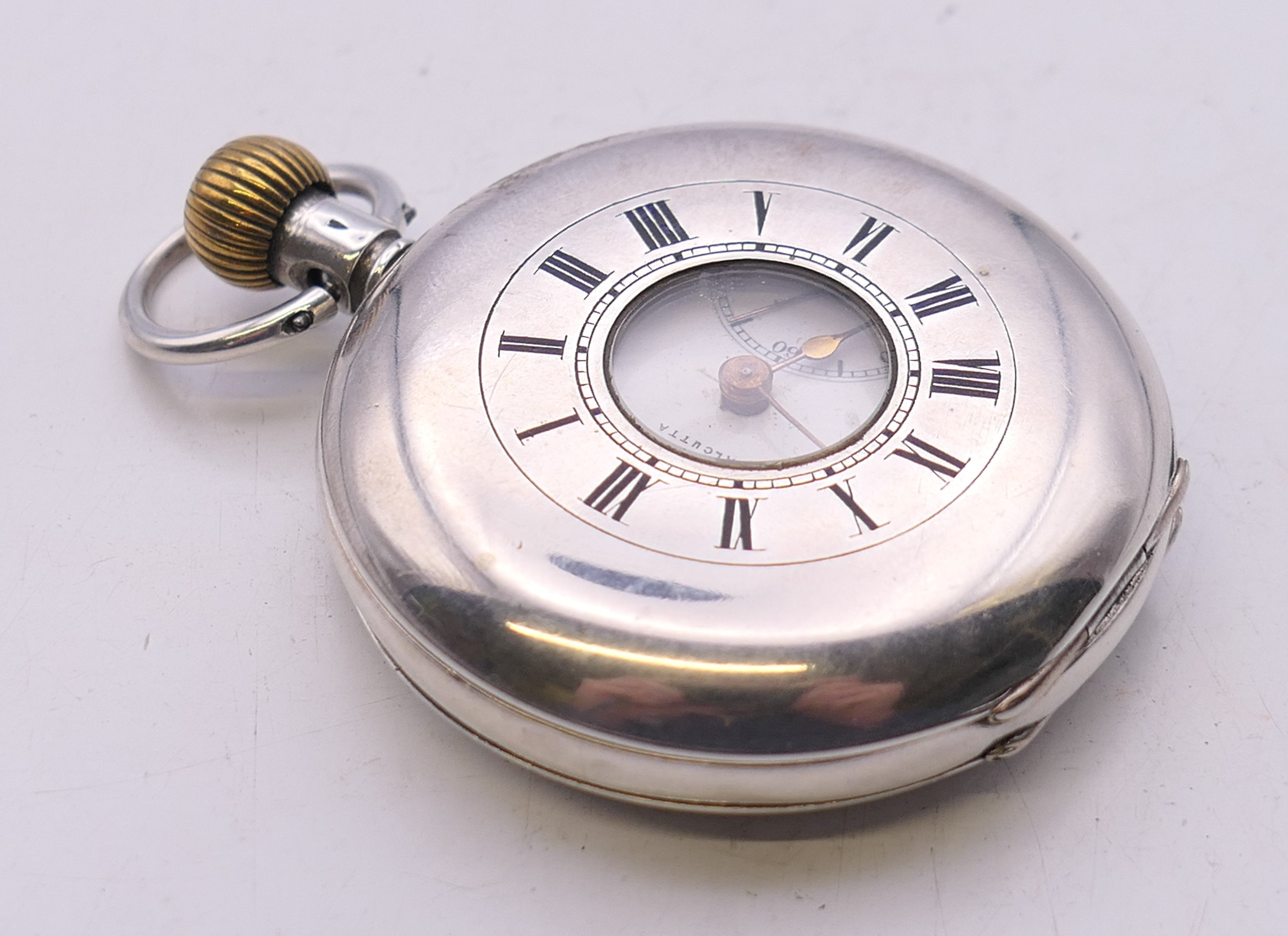 A gentleman's 935 silver half hunter pocket watch, the dial inscribed Imperial Cooke and Kelvey, - Image 2 of 8