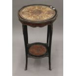 A 19th century Boulle inlaid table. 47.5 cm diameter.