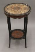 A 19th century Boulle inlaid table. 47.5 cm diameter.