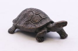 A bronze tortoise. 5.5 cm long.