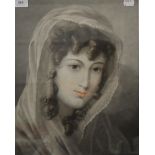 HENRY DAWE, The White Lady of Avenel, mezzotint after painting by INNOCENT GOUBAUD(1830)(fragment),
