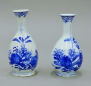 A pair of 19th century Japanese porcelain vases. 12 cm high.