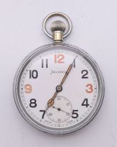 A Helvetia pocket watch. 5 cm diameter.