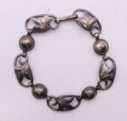 A silver Georg Jensen bracelet. 16.5 cm long.