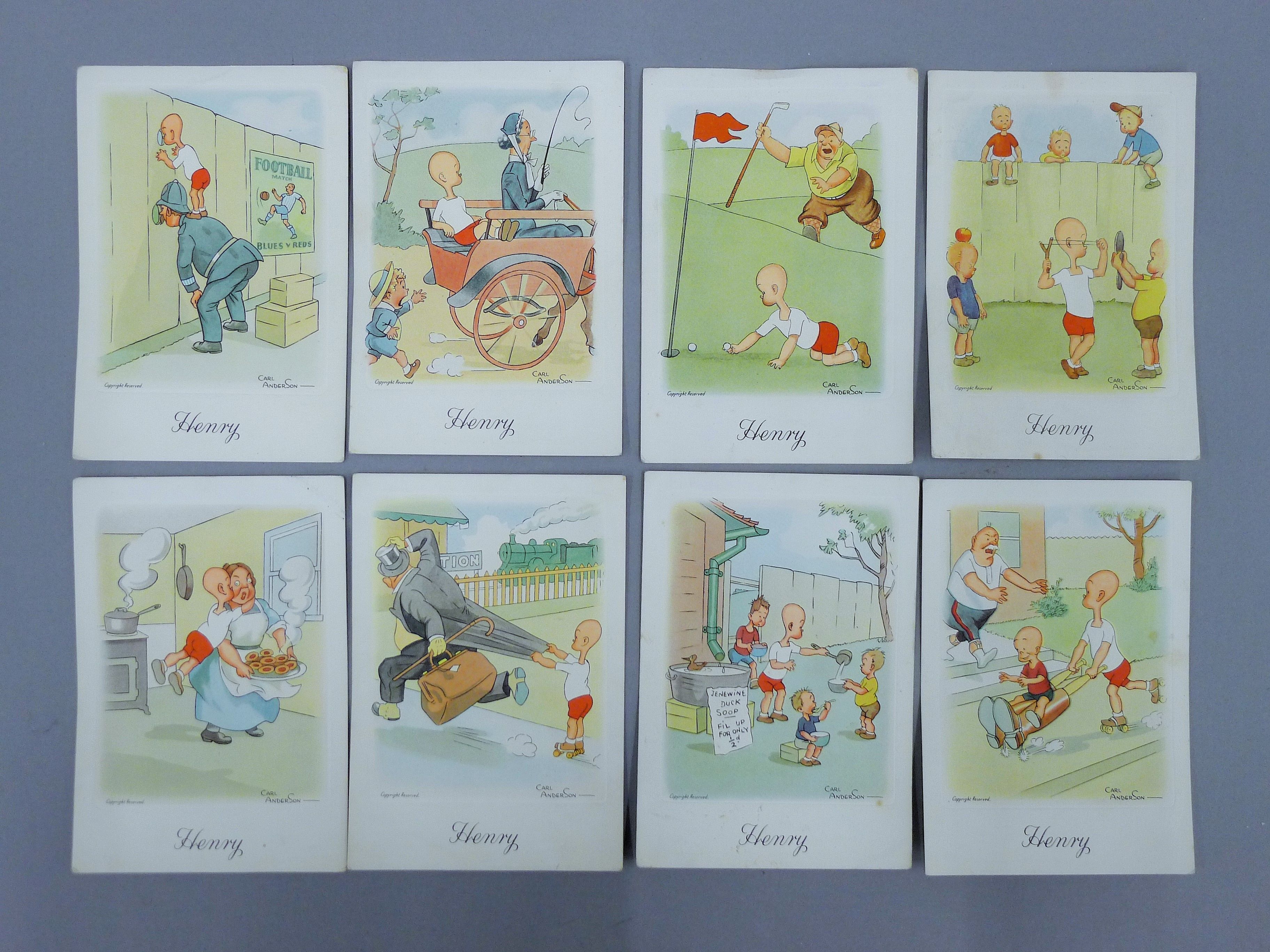 A quantity of Kensitas "Henry" cards by Carl Anderson. 10 x 14.5 cm . - Image 3 of 5