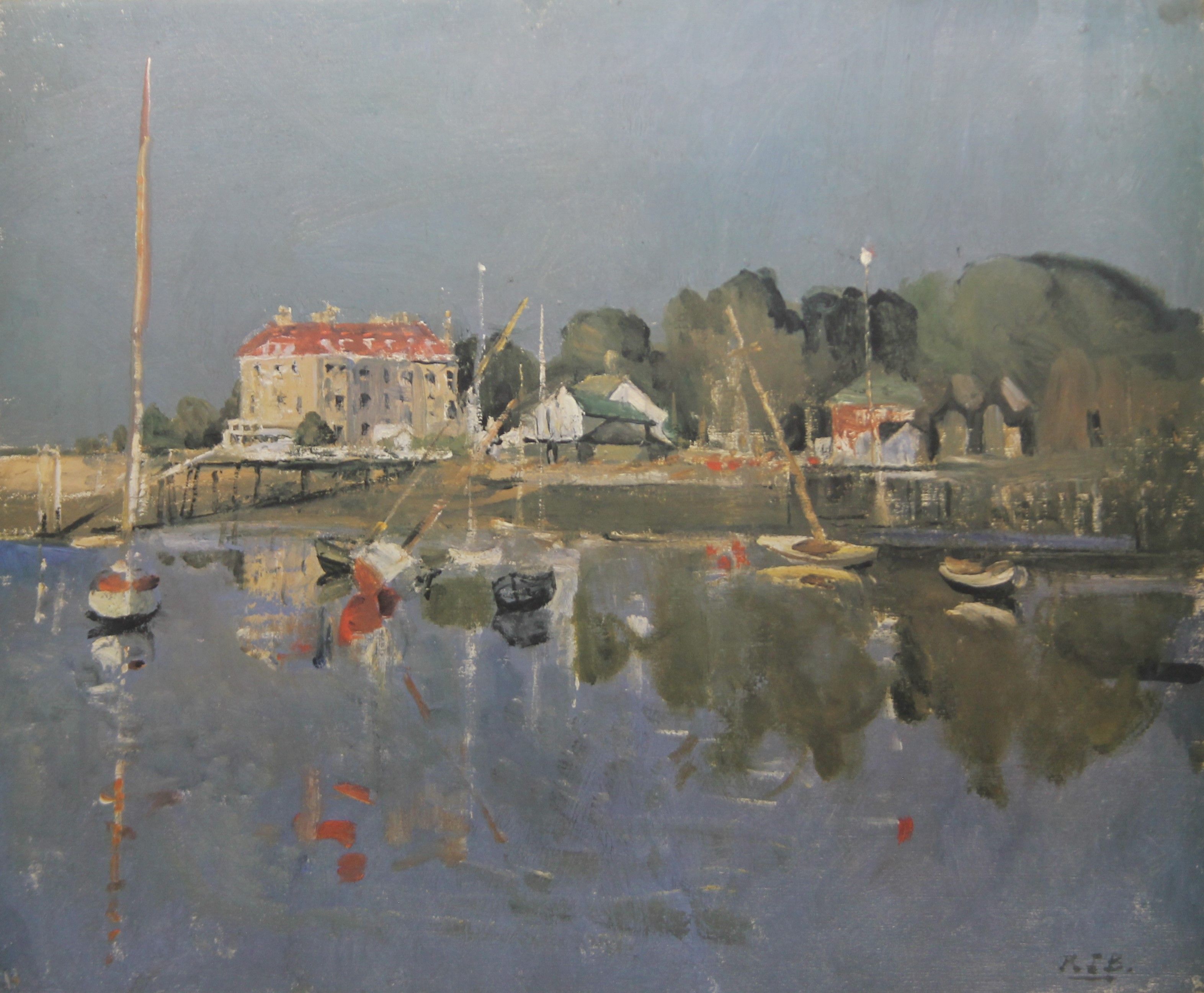 BURN, RODNEY RA (1899-1984) British (AR), Bembridge Harbour, Isle Of Wight,