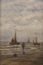 ARTZ, H (late 19th/early 20th Century) Continental, Fishing Boats, oil on panel, signed and framed.