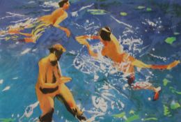 SMITH, STAN (1929-2001) British (AR), Bathers, a signed limited edition screen print on card,