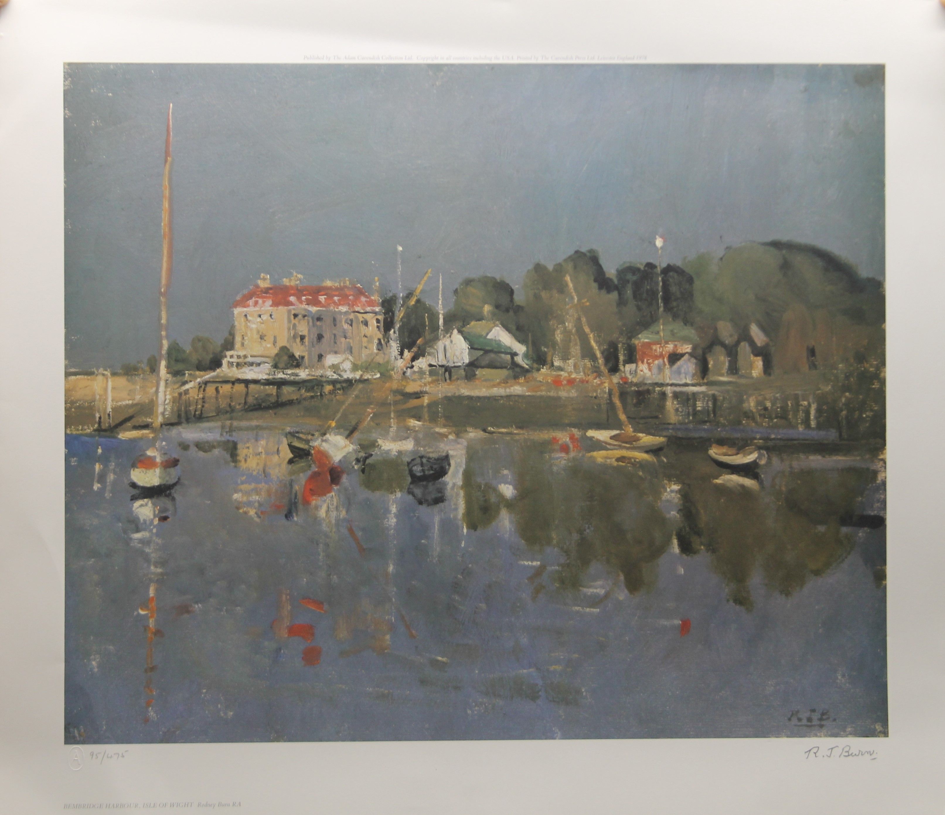 BURN, RODNEY RA (1899-1984) British (AR), Bembridge Harbour, Isle Of Wight, - Image 2 of 3