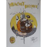 WORD TO MOTHER, British (AR), Breakfast Back Pack, a signed limited edition lithographic print,