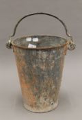 A vintage fire bucket. 30 cm high.