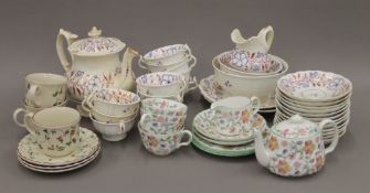 A quantity of various porcelain tea wares.