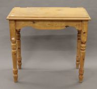 A small pine table. 82 cm long.
