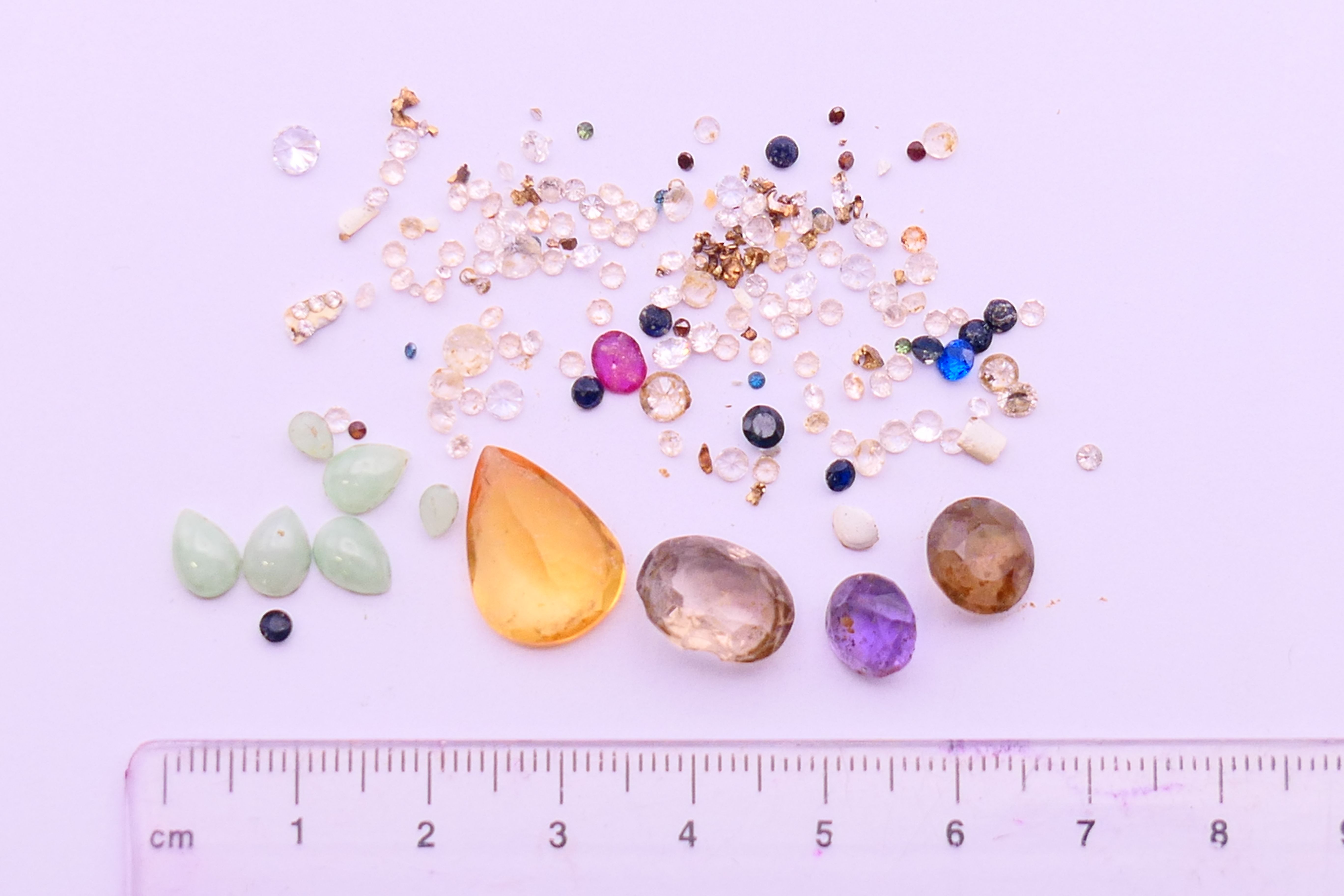 A collection of gemstones, includes diamonds, sapphires, ruby, etc. - Image 2 of 3