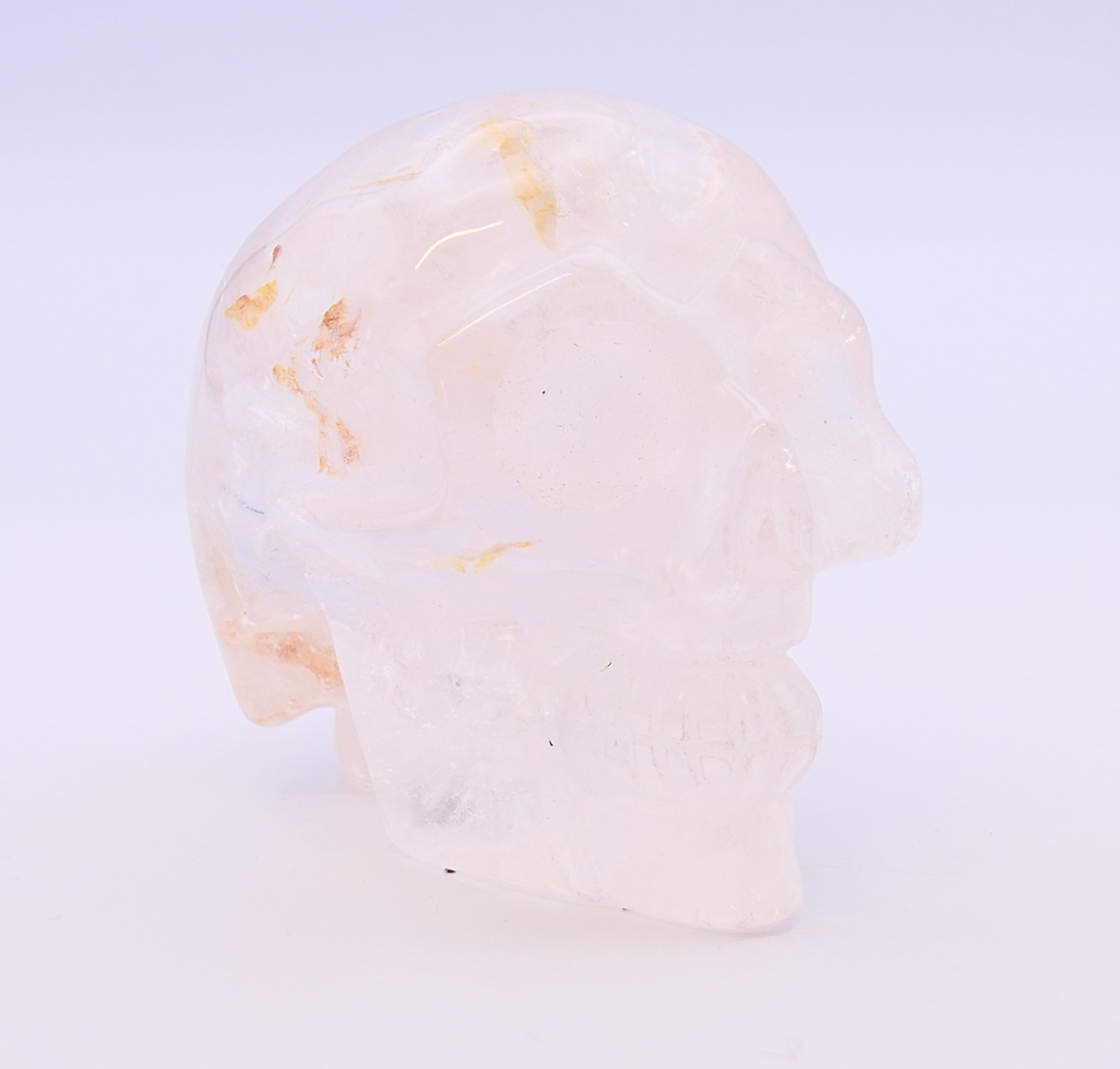 A rock crystal skull. 6 cm high.