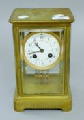 A French four glass regulator clock. 23.5 cm high.