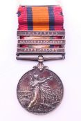 A Victorian South African medal with Transvaal Orange Free State and Cape Colony bars awarded to