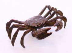 A bronze model of a crab. 11.