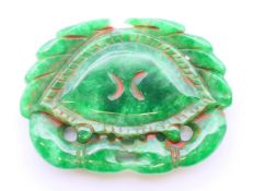 A jade crab. 8 cm wide.