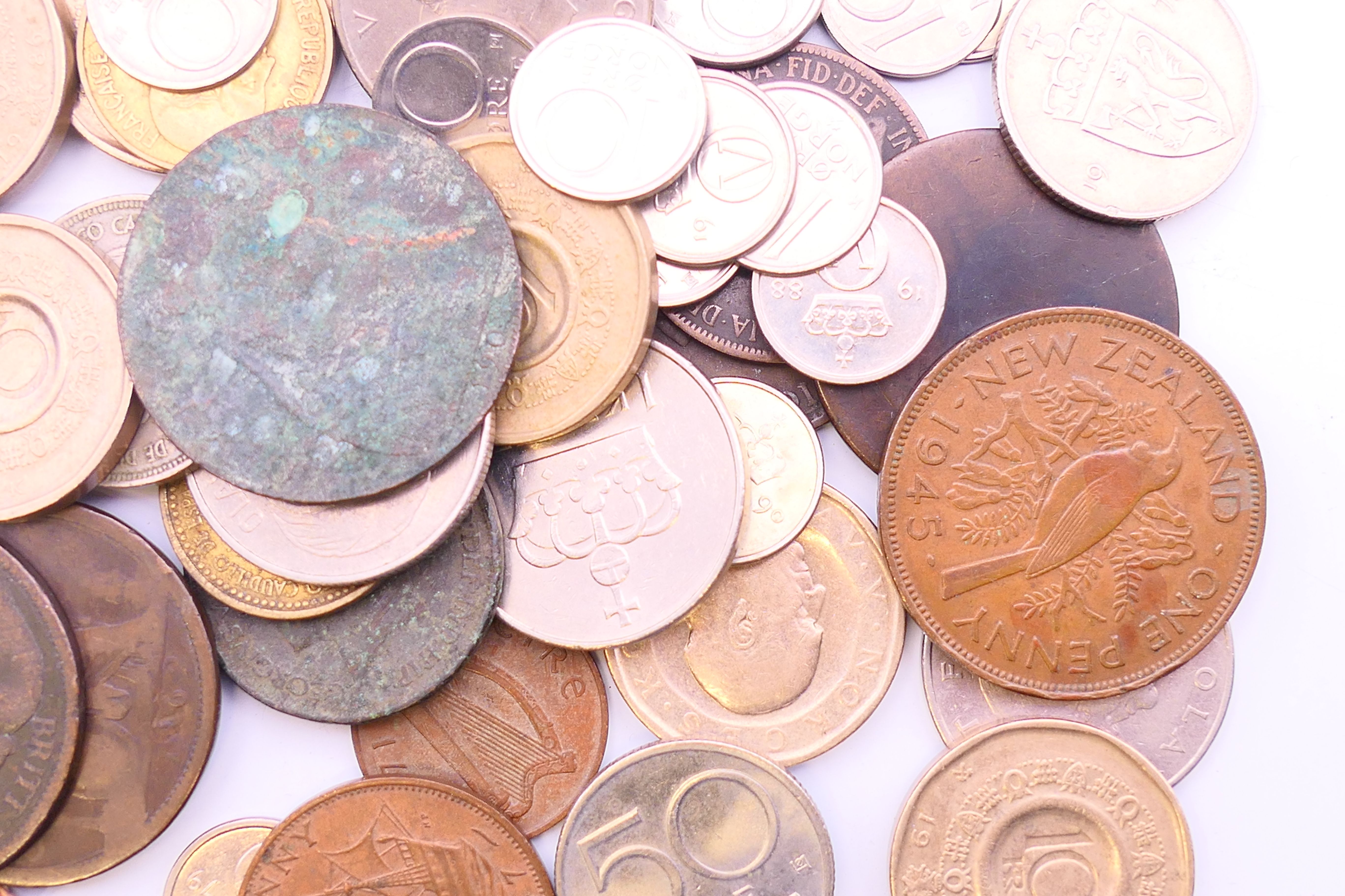 A quantity of various coins, including two silver threepenny coins, one silver sixpence coin, - Image 4 of 6