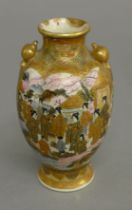 A small Satsuma vase. 11.5 cm high.