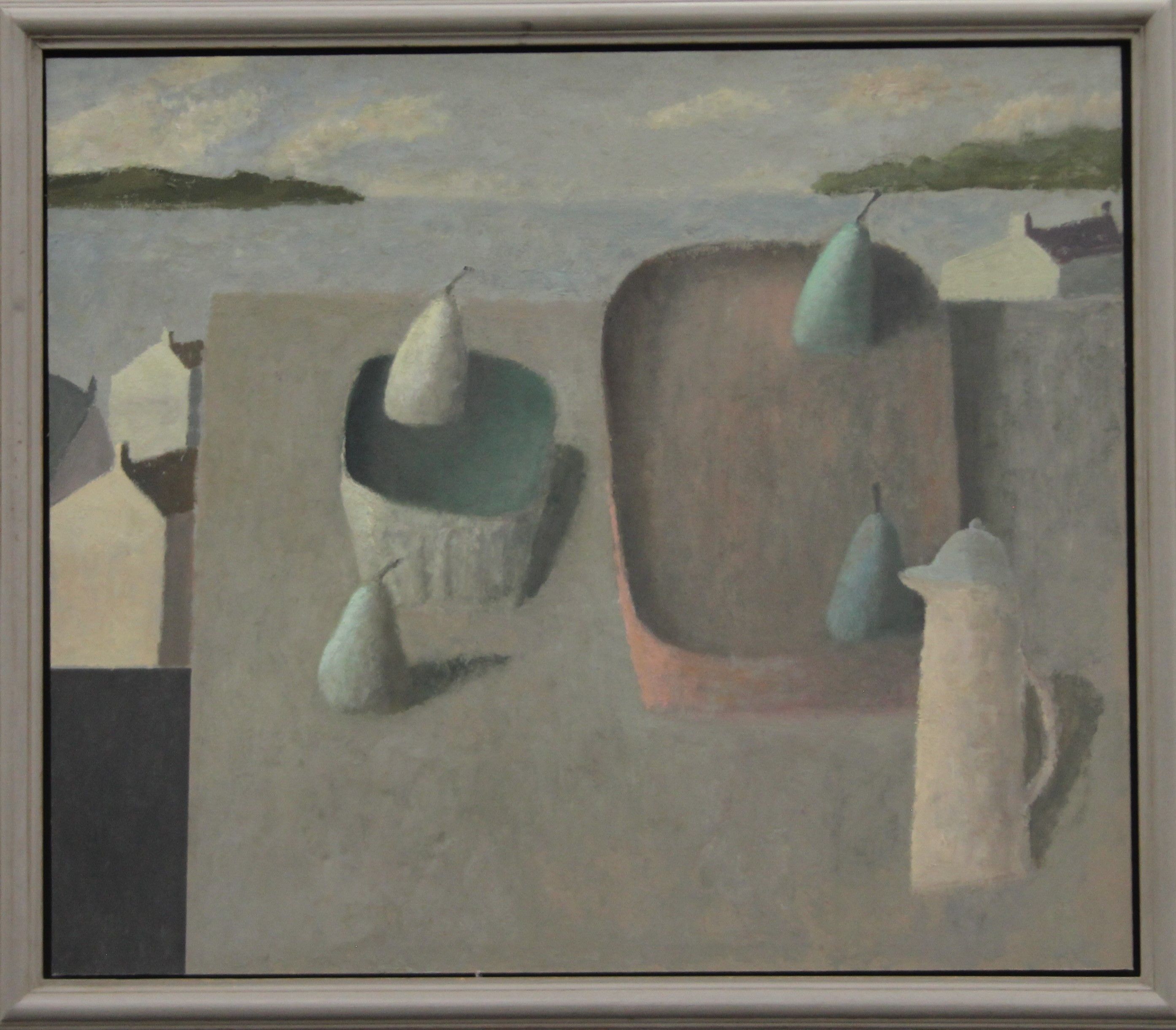 NICHOLAS TURNER RWA (AR), Table and Sea, oil on board, signed to reverse, framed. 50.5 x 43 cm. - Image 2 of 5
