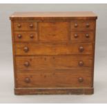 A Victorian mahogany chest of drawers. 114cm wide.