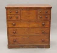 A Victorian mahogany chest of drawers. 114cm wide.