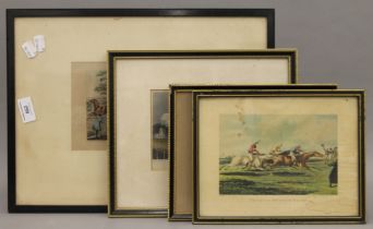Four prints of horses, including H Alken - 'The High Mettled Racer', each framed and glazed.