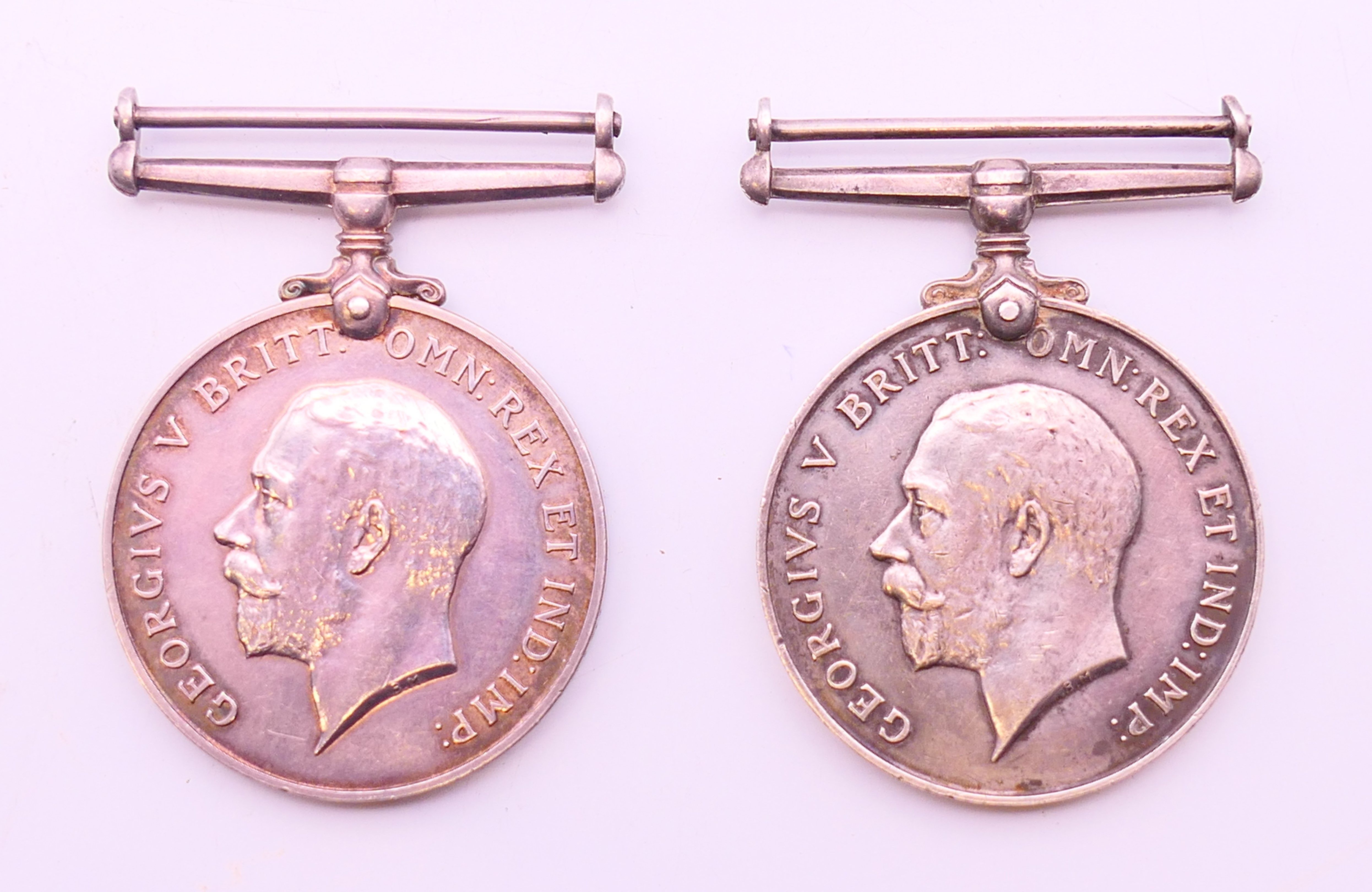 Two WWI British War 1914-1918 medals awarded to 3709 PTE S WESTLEY CAMB R. - Image 2 of 4