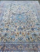A Meshed carpet. 337 x 252 cm.
