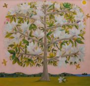 ALAN FURNEAUX (AR), Tulip Tree, signed, oil on canvas, framed. 97.5 x 93 cm.