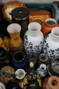 A quantity of various decorative ceramics and glass.