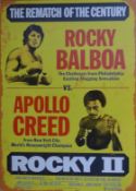 A Rocky II tin sign.