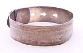 A Charles Horner silver bracelet. 6 cm inner diameter. 20.1 grammes.