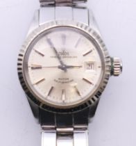 A Rolex Tudor Princess Oysterdate ladies wristwatch. 2.5 cm wide.