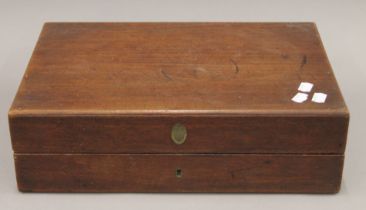 A late 18th century mahogany-cased James Watt portable copying machine with its original marked