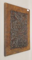 A Queen Victorian carved walnut plaque commemorating the Commonwealth countries. 47 cm x 64 cm.