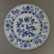A Meissen blue and white plate. 24 cm diameter.